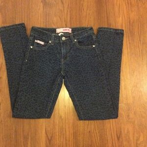 Girl's cheetah print jeans